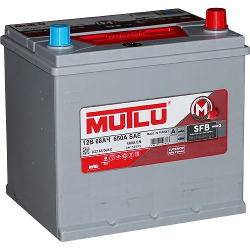 Mutlu 70D23FL D23.68.060C 68А/ч-12V ст EN600 европейские обратная 232x173x225